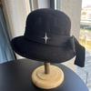 Fisherman's Hat Women's Bow Curled Sun Hat Travel Breathable Women's Versatile Basin Hat