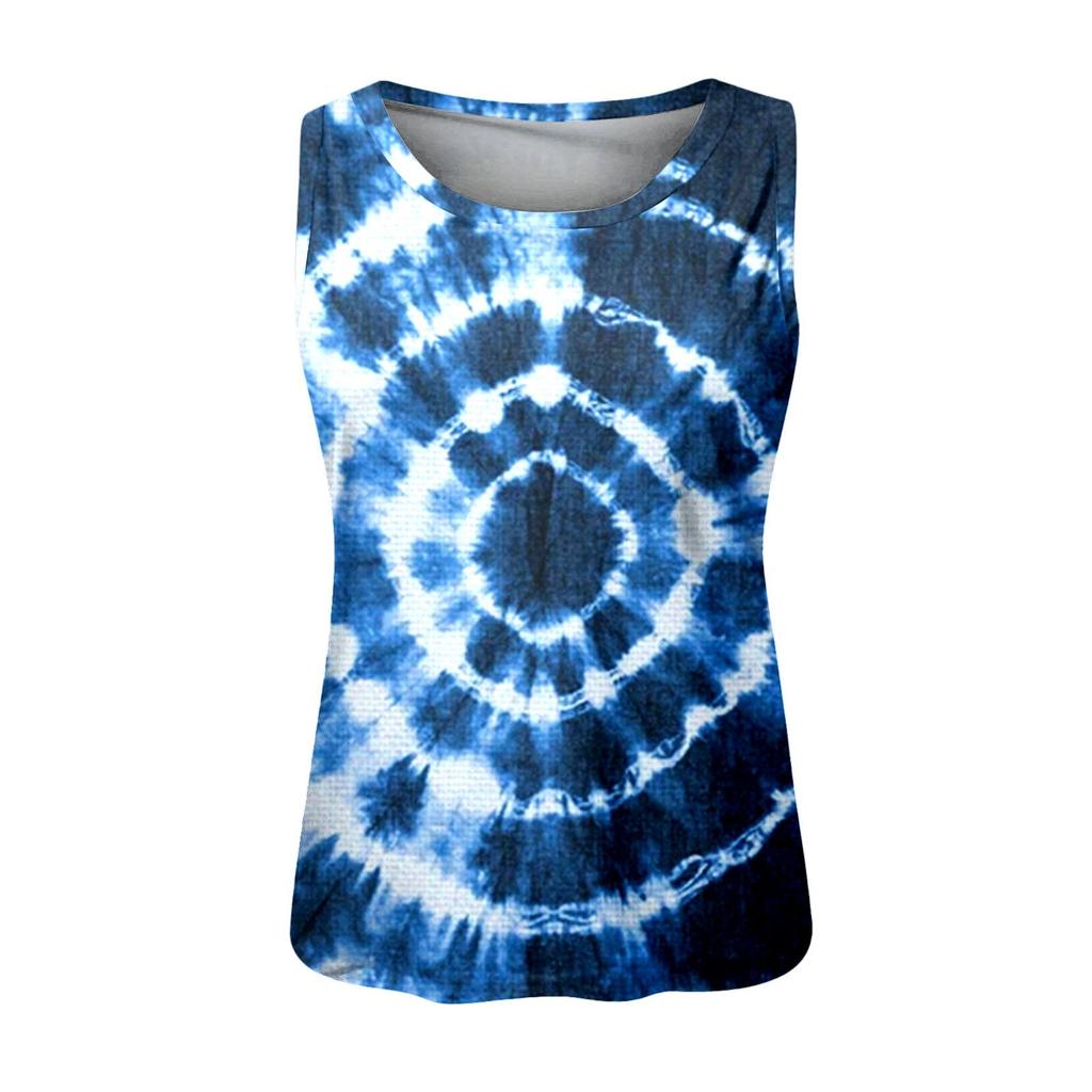 Women's Top Colorful Print Block Top Stylish Tank