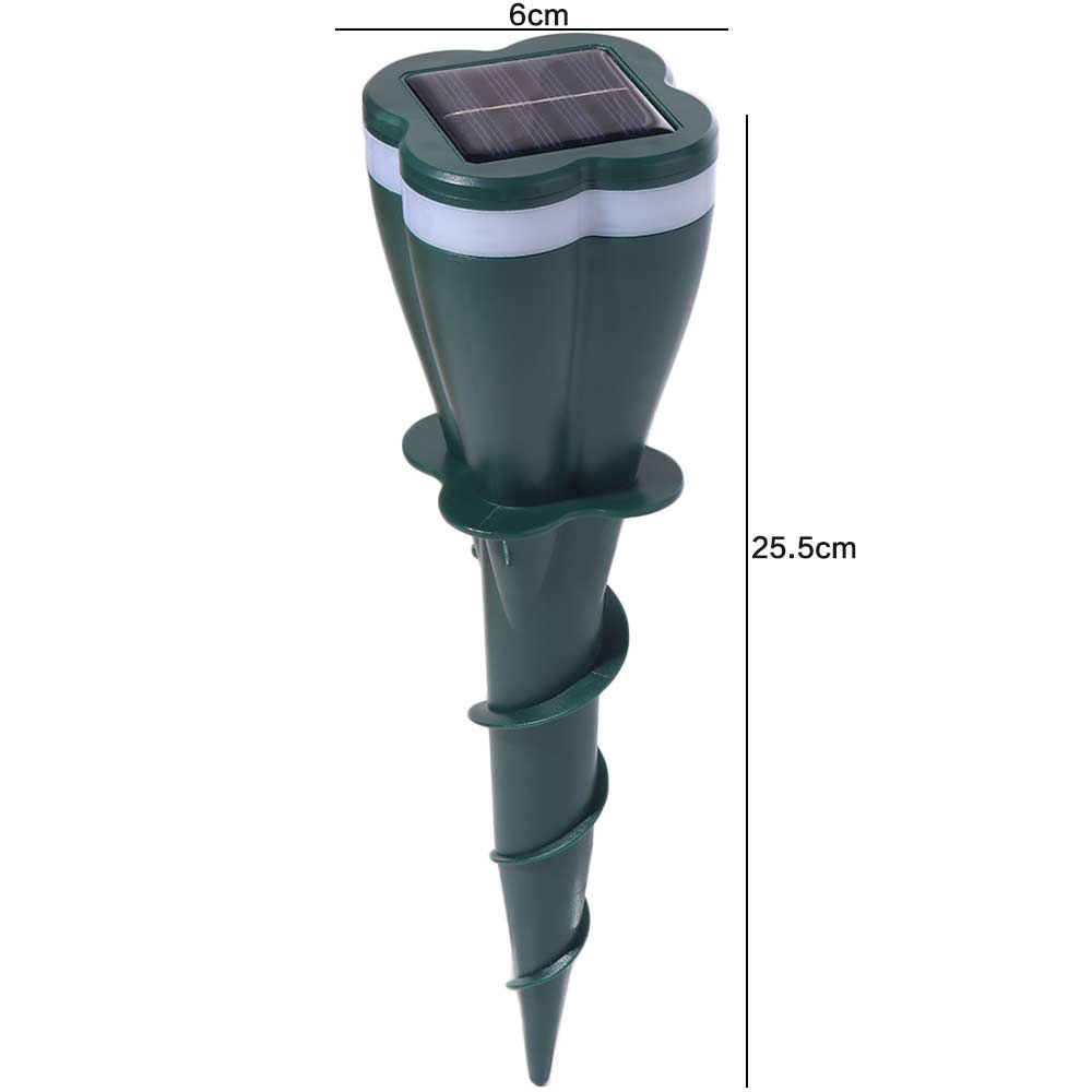 Ultrasonic Gopher Repellent Waterproof Groundhog Deterrent Solar Powered Mole Repellent  Farmland