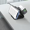 3-in-1 Wireless Charging Pad Portable Magnetic Foldable Travel Charger with Adapter for iPhone 13/12/Pro/Max, iWatch, AirPods 3/2/Pro, Black