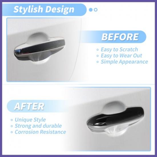 Door Handle Cover Protector for Toyota Camry Corolla 19-2025 Glossy Black