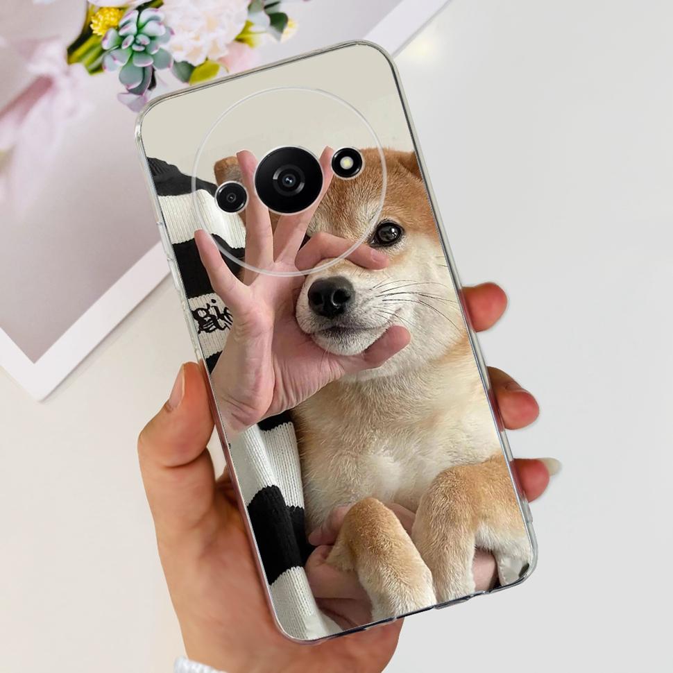 For Xiaomi Redmi A3 Case RedmiA3 Flower Cartoon Fundas Soft Silicone Casing For Xiaomi Poco C61 PocoC61 Coque Ultra Slim Cover