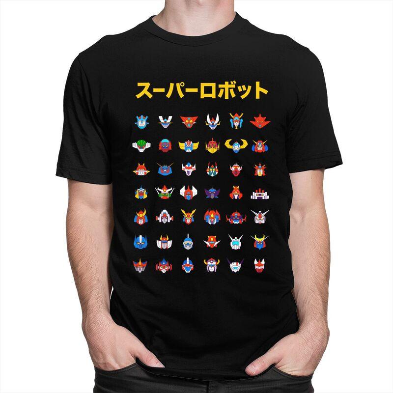 Custom Cool Mazinger Z Grendizer Goldorak UFO Robot T Shirt Men 100 Cotton Tshirt Casual Tee Tops Streetwear Tshirts