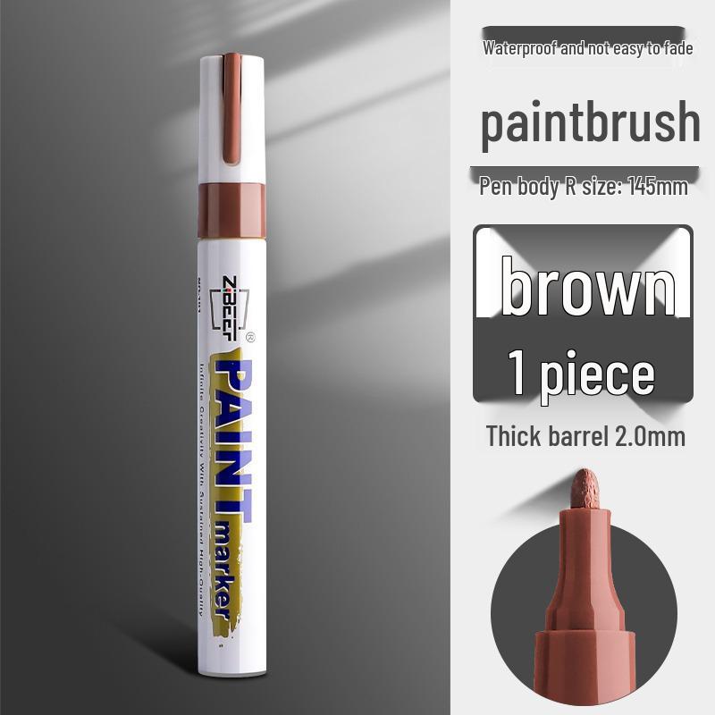 Industrial Colorfast Paint Marker Pen for Tire & Car Touch-Up, White/Black/Gold
