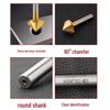 Single Flute Straight Shank 90-Degree Chamfer Drill Bit