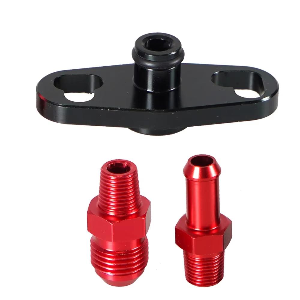 Hot Sale Fuel Rail Pressure Regulator Adapter Kit Set Aluminium Fuel Rail Adapter Replacement Accessories For Toyota Nissan