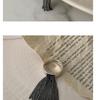 Retro Korean Style Distressed Tassel Ring - Women's Fashion Versatile Open Ring