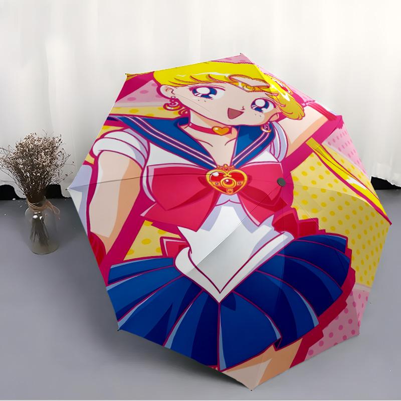 1pc Sailor Moon Umbrella, Sun Protection, And UV Shielding. It Has Eight Sturdy Ribs for Outdoor Use And Perfect As a Holiday Gift