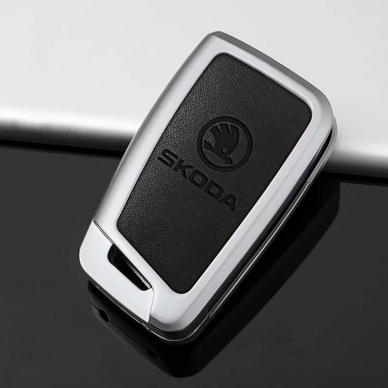 2025 New Car Flip Remote Key Fob Case Cover Protector Shell Bag For Skoda Octavia A5 A7 Fabia Superb Kodiaq Karoq Keychain Acces