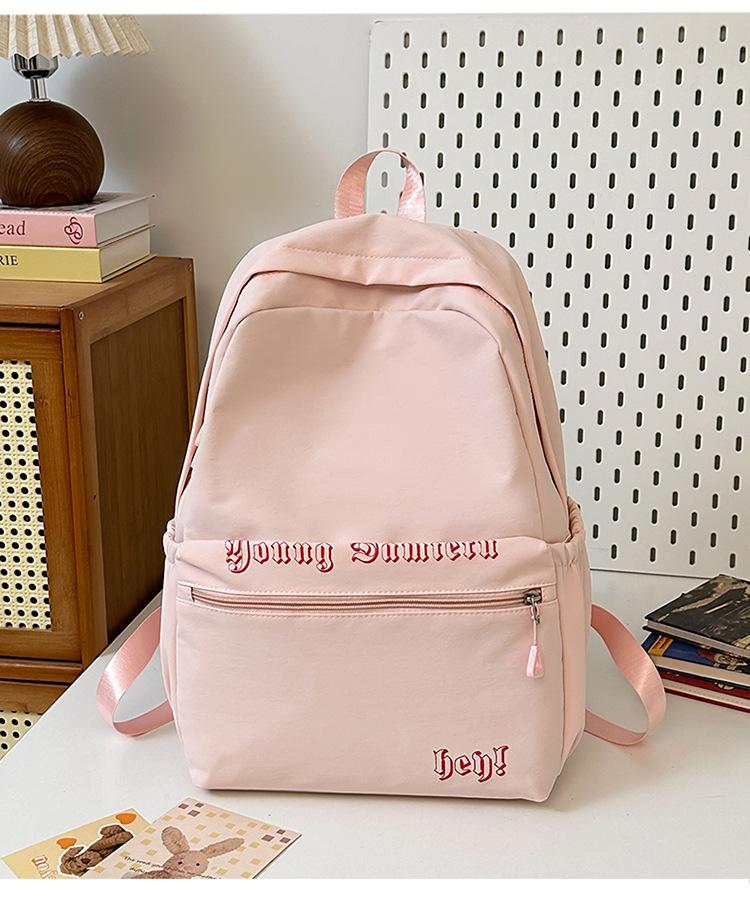 

Рюкзак большой вместимости для девочек, учениц средней школы, девочек, простой и универсальный, для старшеклассниц, рюкзаки, модный розовый