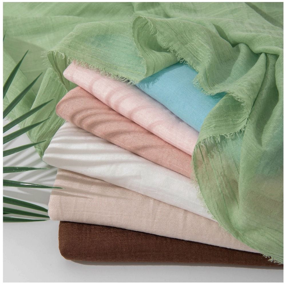 Solid Color Beach Silk Shawl Thin Bikini Cover-ups Chic Desert Scarves  Spring Summer Fall