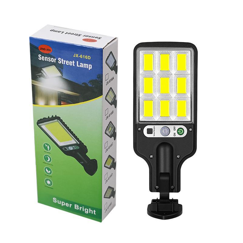 Solar LED Wall Light with Remote, COB Sensors, Waterproof for Outdoor Use