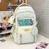 Schoolbag two-dimensional element transparent pain bag ins wind simple junior high school student leisure backpack large capacity Japanese student 