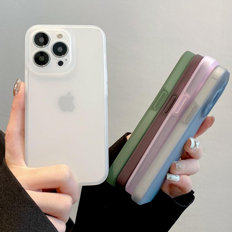 Translucent for Apple Liquid Silicone Phone Case 14 for IPhone 15 Promax All-Inclusive Anti-Fall