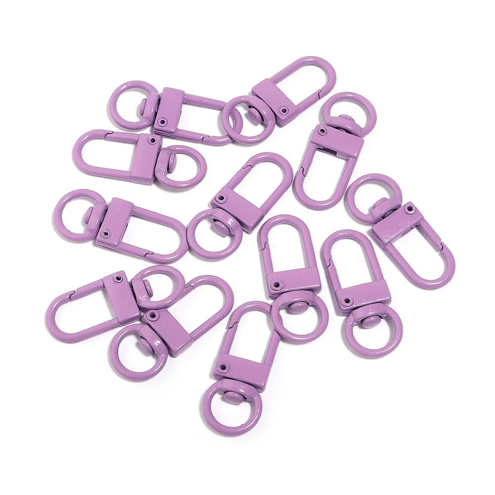 10pcs/lot Colorful Alloy Snap Lobster Clasps Hooks Keychain Findings For DIY Key Chains Necklace Bracelet Accessories Wholesale
