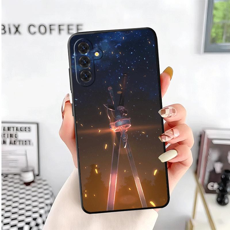 S-Sword O-Online SAO Anime Soft Phone Case for Samsung A17 A37 A57 A16 A26 A36 A56 A15 A25 A35 A55 A14 A24 A34 A54 A13 A23 A33 A