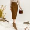 [Hip Hugging Skirt] Autumn and Winter Commuting Mid Length Thick Women's Half Length Skirt