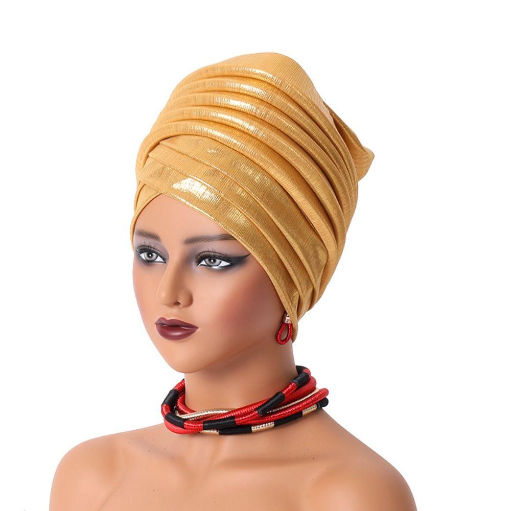 Turbante African Auto Gele Headtie Elegant Bonnet New Headcard