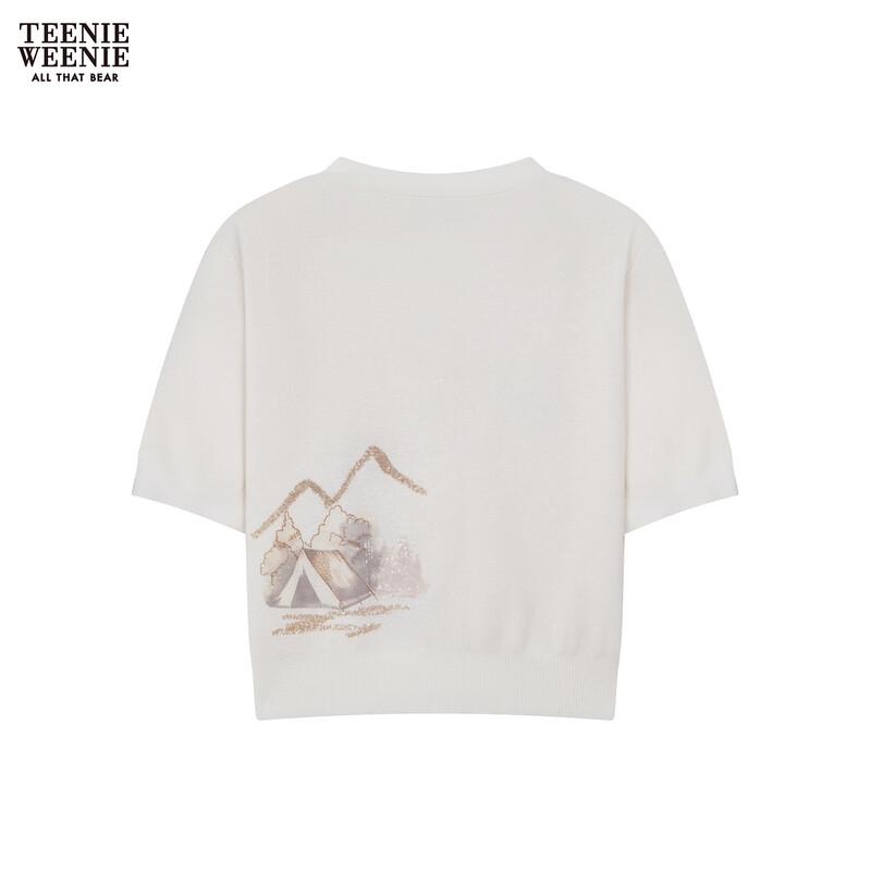 Teenie Weenie Women's Bear Letter Knit Cardigan