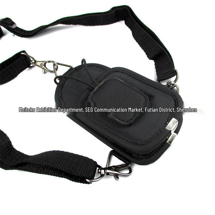 Universal Nylon Walkie-Talkie Leather Case with Chest Strap - Available In Large, Medium, Small Sizes