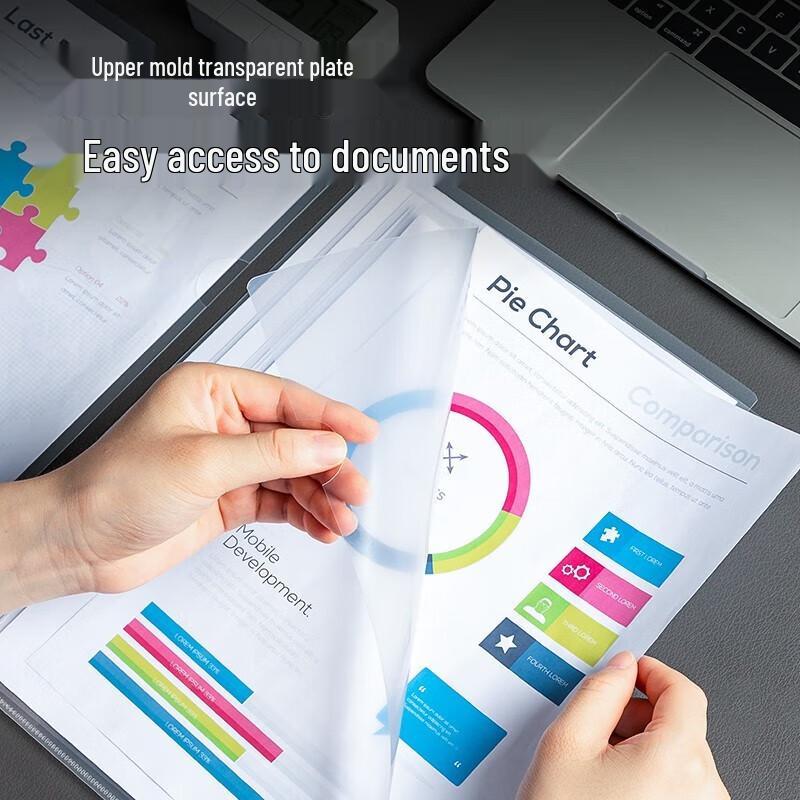 Deli A4 Transparent L-Shape File Folder