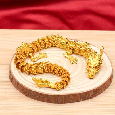Portable Golden Dragon Ornaments: Zodiac Dragon Collection, Handheld Decorative Pieces and Gifts