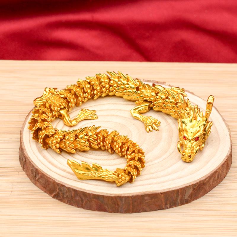 

Portable Golden Dragon Ornaments: Zodiac Dragon Collection, Handheld Decorative Pieces and Gifts