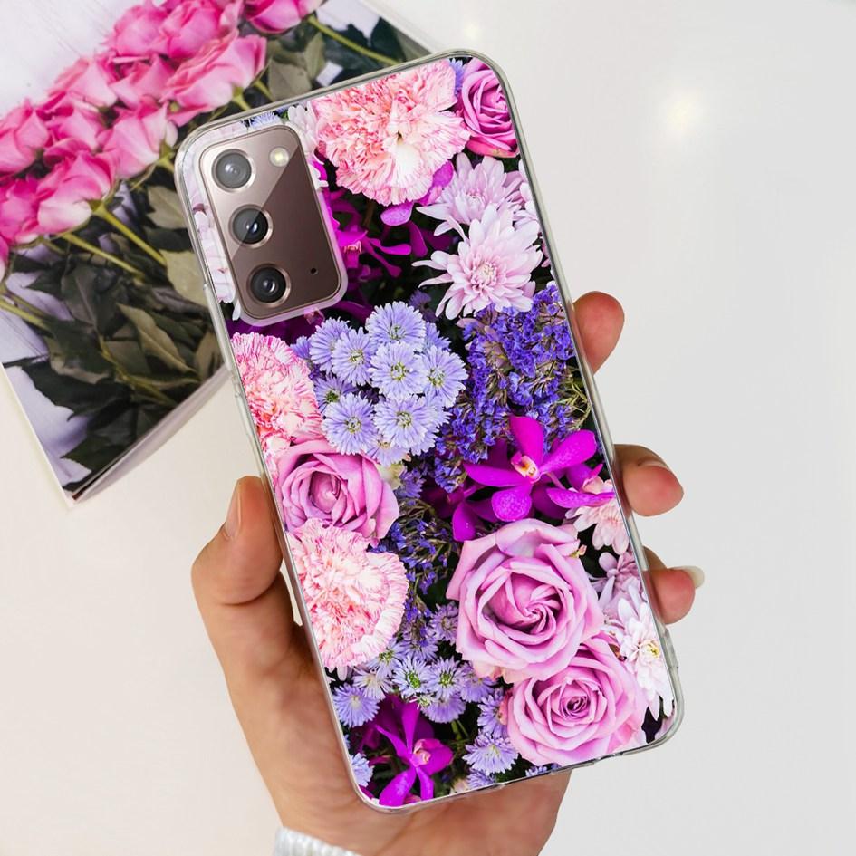 For Samsung Note 20 5G Case SM-N981B Popular Flower Slim Soft Silicone Phone Cover For Samsung Galaxy Note20 Ultra 5G Funda Capa