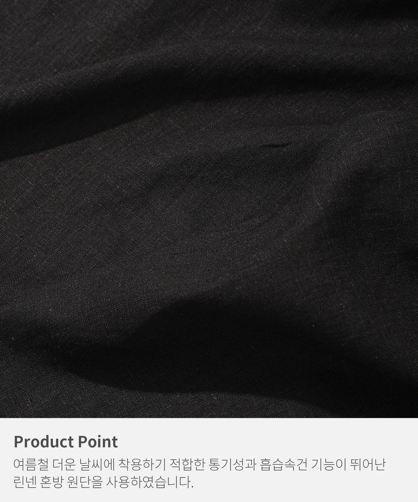 KIIMUIR (Women) Summer Semi-Wide Linen Pants_Black