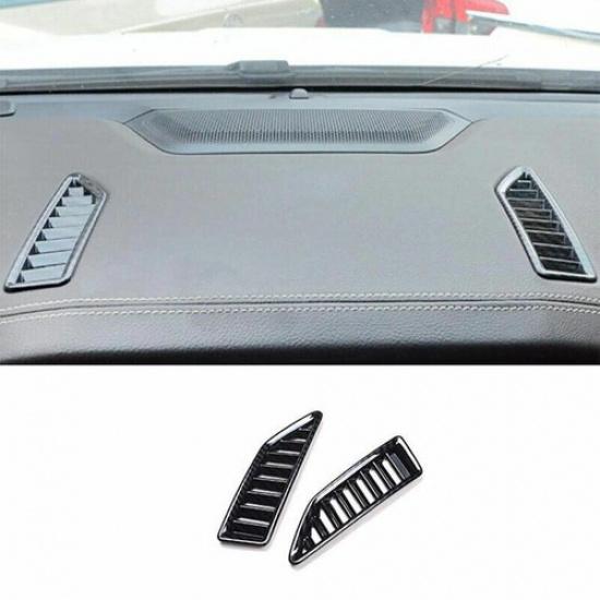 2PCS 2015- For Ford Ranger Vent Trim Dashboard Upper Air Outlet Carbon Fiber