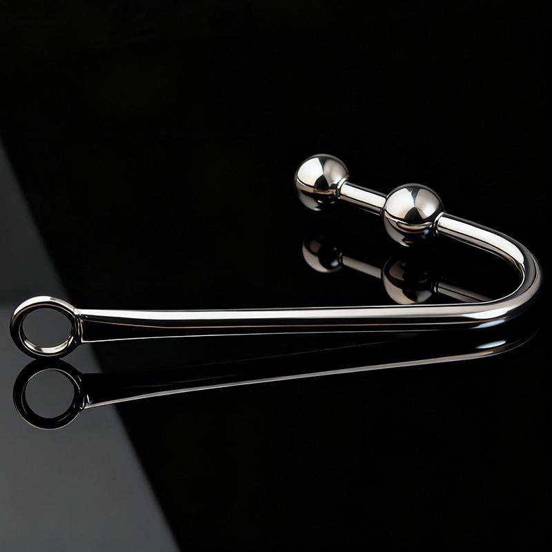 Gancio Anale in Acciaio Inossidabile con Foro per Perle Anali Gancio Anale Tappo Metallico per Sedere Giocattoli Sessuali Anali Prodotto per Adulti Senza Vibratore Per Uomini Gay