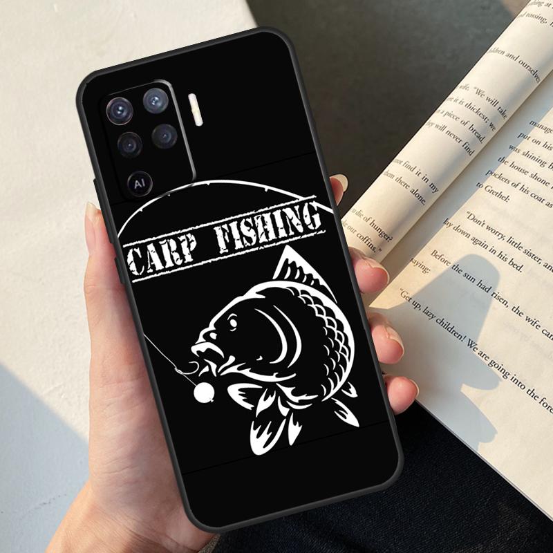 Carp Fish Fishing rod Hook Case For Oppo A80 A60 A40 A78 A38 A18 A98 A58 A96 A76 A16 A94 A74 A54 A15 A17 A57 A77 A5 Pro