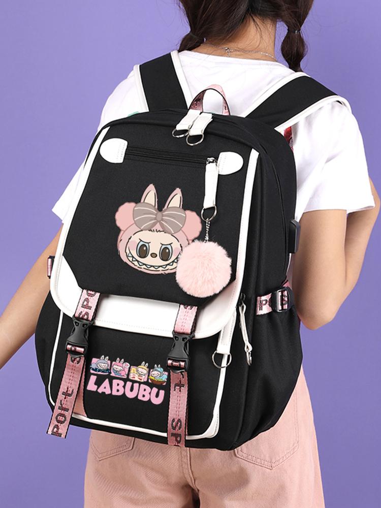 Plecak Wodoodporny z Nadrukiem o Dużej Pojemności Uczeń Chłopak Dziewczyna Tornister Plecak Kobiety Mężczyźni Płócienny Podróżny Torba na Laptopa Prezent dla Dziecka