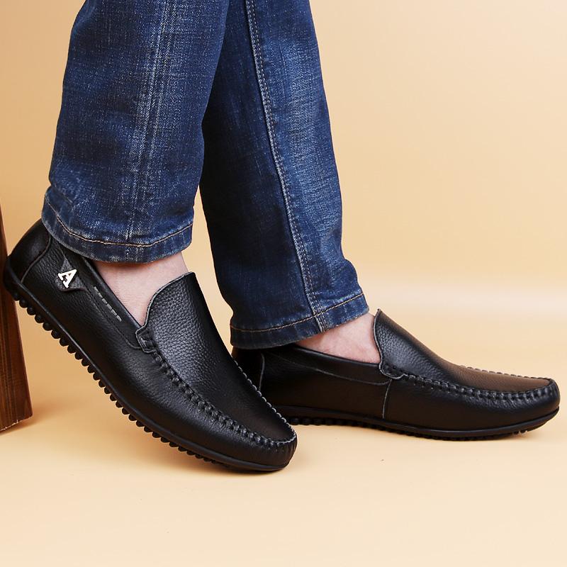 Fashion Genuine Leather Male Comfortable Driving Shoe Loafers Men Classic Stylish Men Shoes Wedding Handmade Men Casual Business Shoes