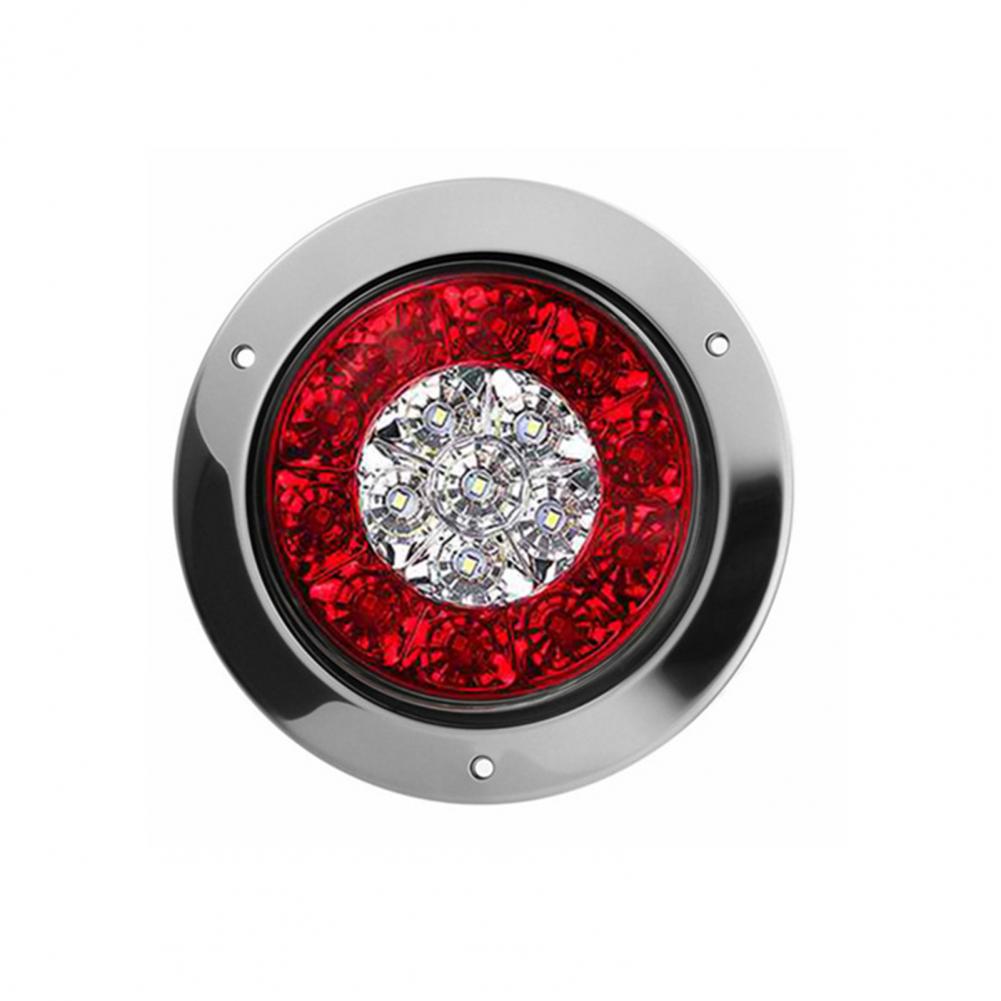 2Pcs Tail Rear Lamp Rear Tail Light Waterproof Energy Saving Anti-deformed 12V/24V Round Taillights Side Lamp For Vehicle