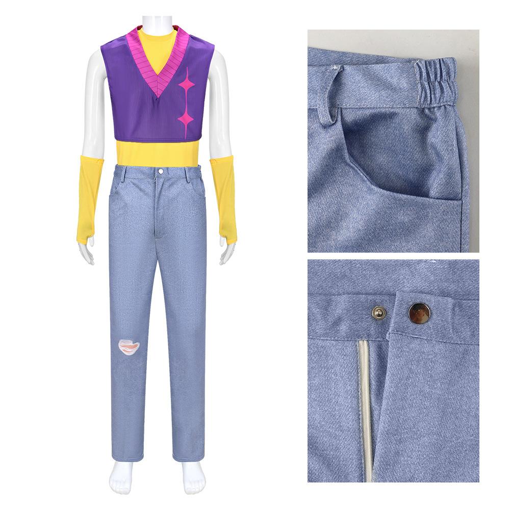 Kpop Demon Hunters Saja Boys Group Jinu Mystery Cosplay Costume Idol Pink Vest Top Pants Outfit Halloween Costume For Adult