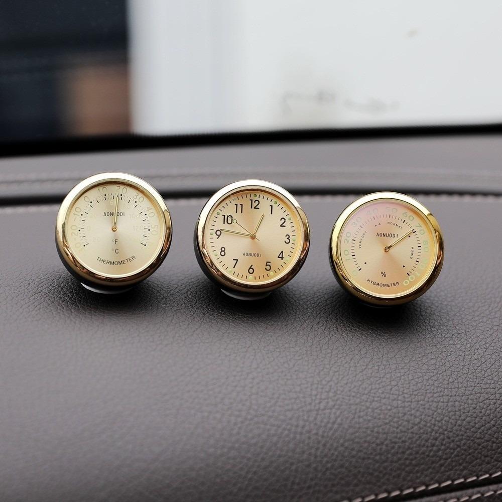 Luminous Car Mounted Thermometer 40mm Diameter Car Hygrometer Car Digital Thermometer Truck