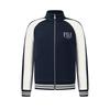 Fila Tennis Classic Retro Sports Casual Tennis Trend Comfortable Versatile Loose Knit Jacket Men Jacket Blue A11M543510FBU