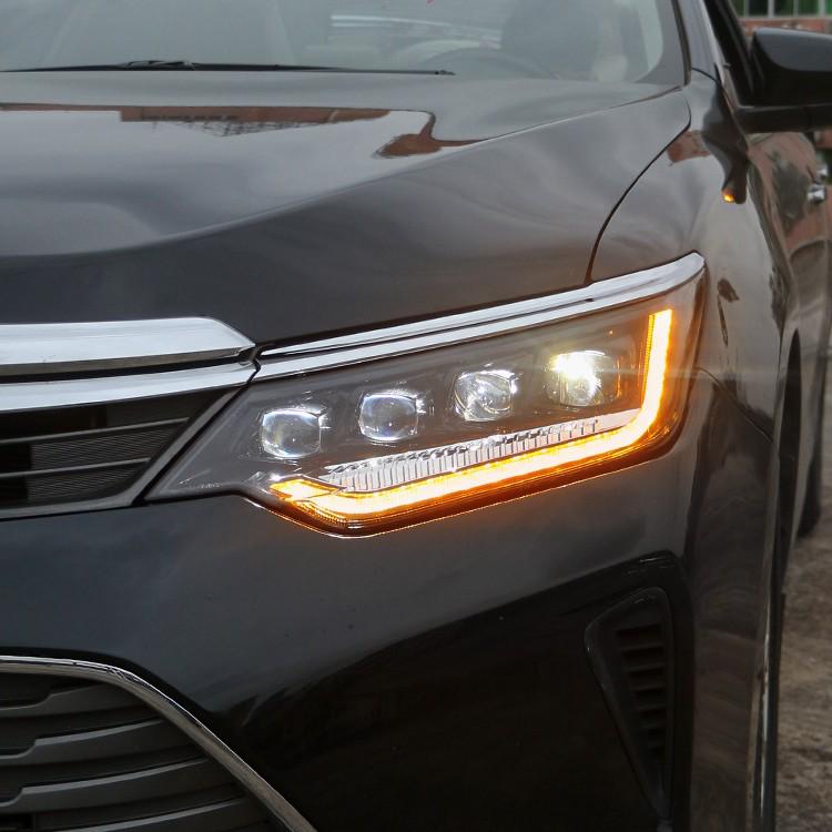 LED Headlight Assembly with Crystal Lens for 2015-2017 Toyota Camry - Includes Daytime Running Light