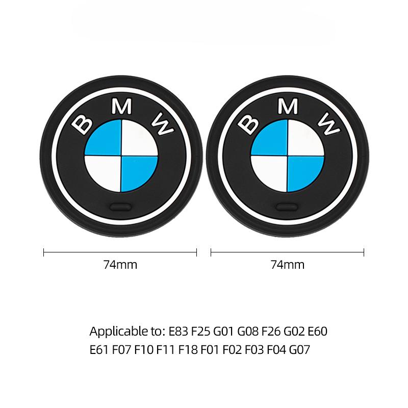2Pcs Car Coasters Silicone Non-Slip Water Cup Mats For BMW G30 G32 G01 G02 G05 G06 G07 G26 G23 G22 F40 F20 G08 G16 glasses clip FY0
