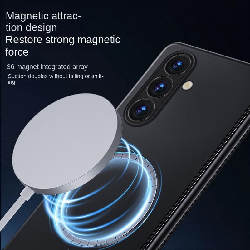 Slim Bezel-less Skin Feel Thin Magnetic Ring Case For Samsung Z Fold 7 Galaxy Z Fold Special fold 6 5 4 Camera Protect Cover