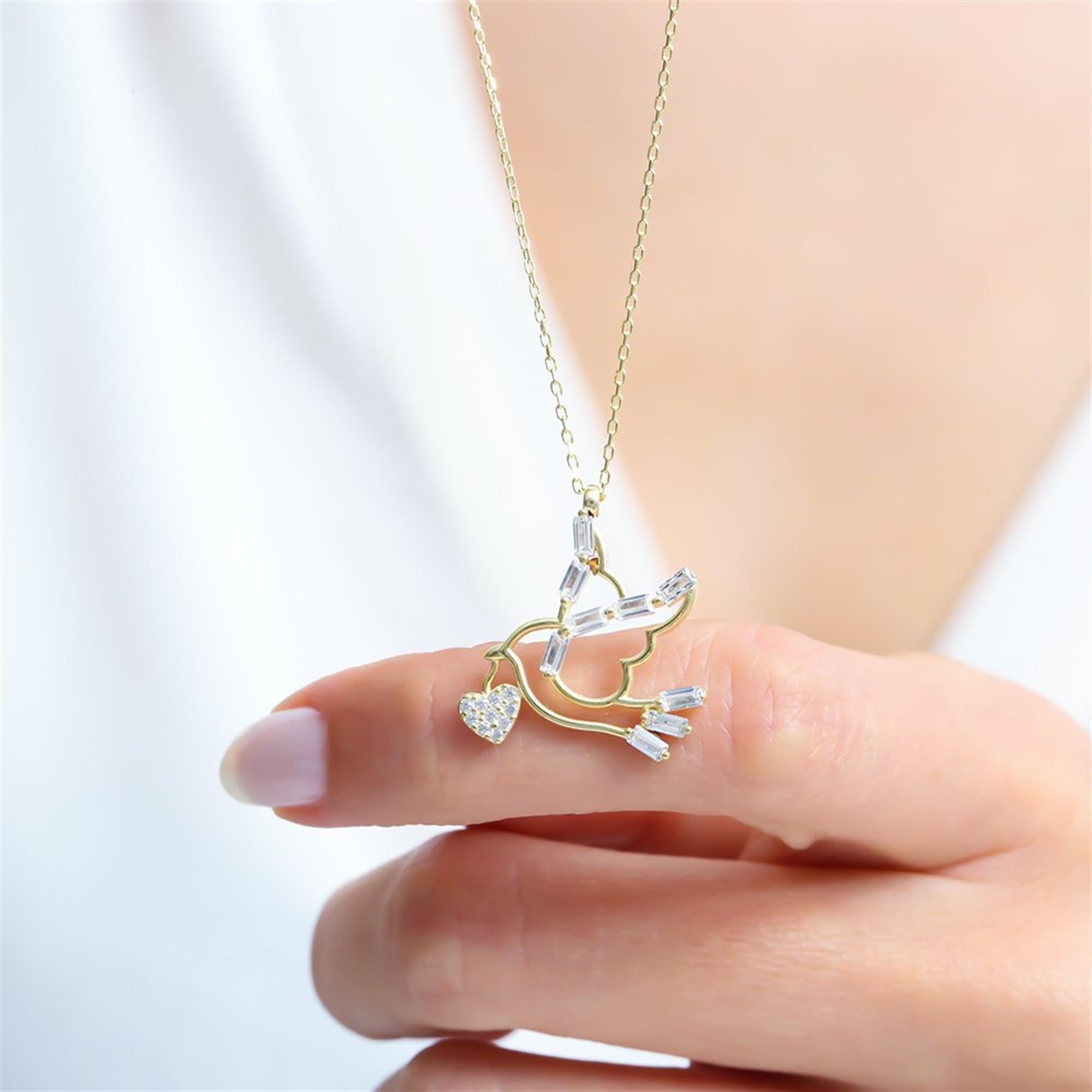 

Ожерелье Sparkling Dreams Love Bird золотого цвета и серебра