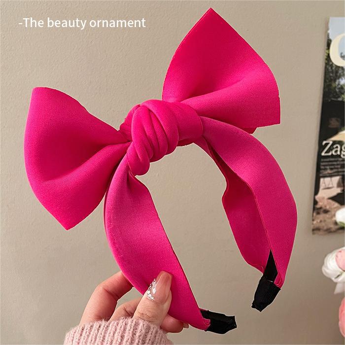 

Модная женская повязка на голову, многослойная, с большим бантом, повязка для волос, однотонный тюрбан, головной убор для взрослых высшего качества, аксессуары для волос