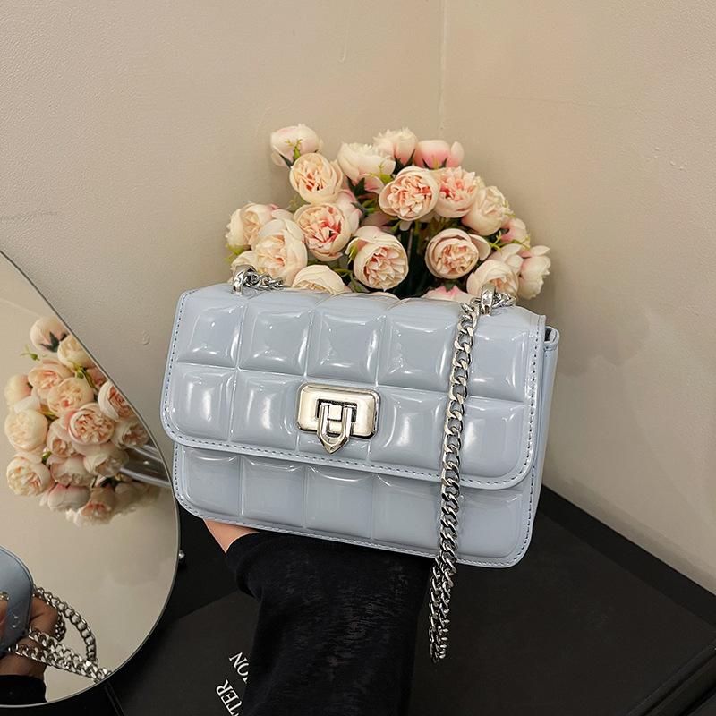 

Premium texture small bag women s new summer versatile chain messenger bag fashionable small square bag синій