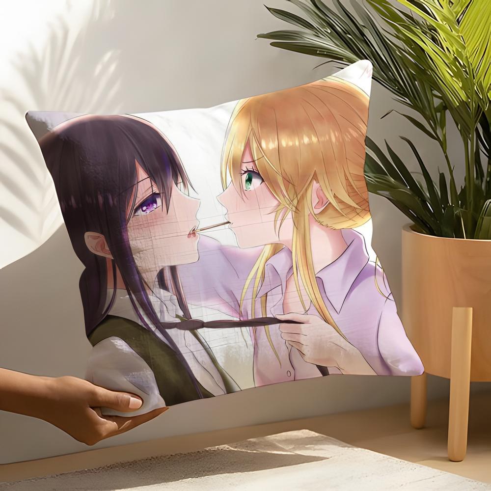 Yuri Anime Bloom Into You Kissenbezug Heim Wohnzimmer Dekoration Leinen Kissenbezüge Kissenhülle