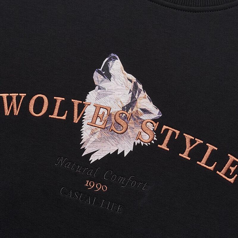 Septwolves Men's Casual Round Neck Long Sleeve Sweatshirt