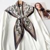 Retro Old Money Wind Triangle Scarf Women's Spring and Summer New High-end Fashion Versatile Silk Scarf Temperament Scarf Shawl Accessories