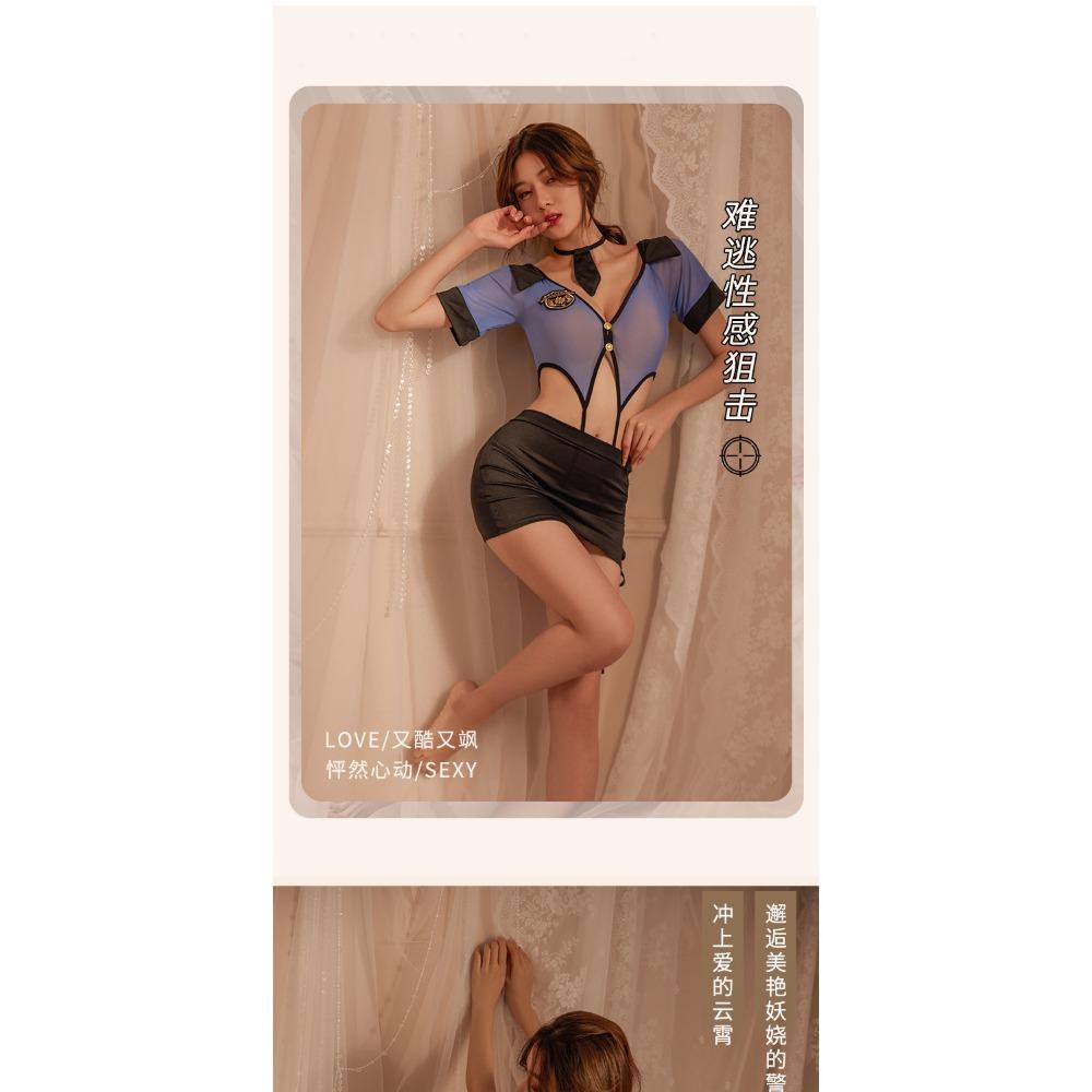 Zimei Night Crisp Underwear Instructor Uniform Temptation Bed Passion Midnight Charm Pajamas One-piece Hip Wrap Skirt Women
