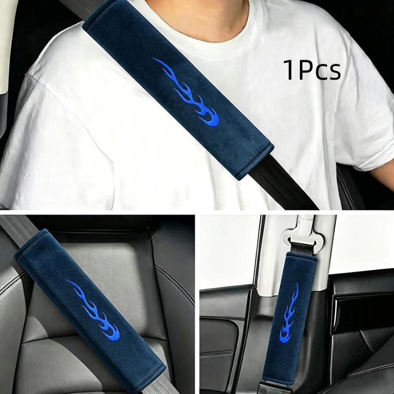 1/2 Pcs Car Seat Belt Shoulder Pads Thickened Anti-Choking Protection Soft Shoulder Pads For Driver And Passenger