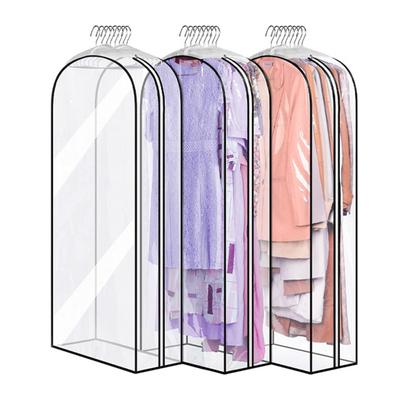 Clothes Dust Cover Transparent Waterproof Large Capacity Bedroom Closet Dress Bag Garment Storage Pouch Daily Use